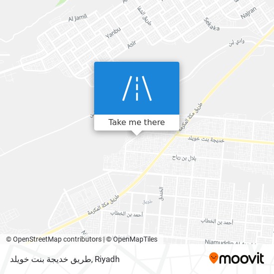طريق خديجة بنت خويلد map