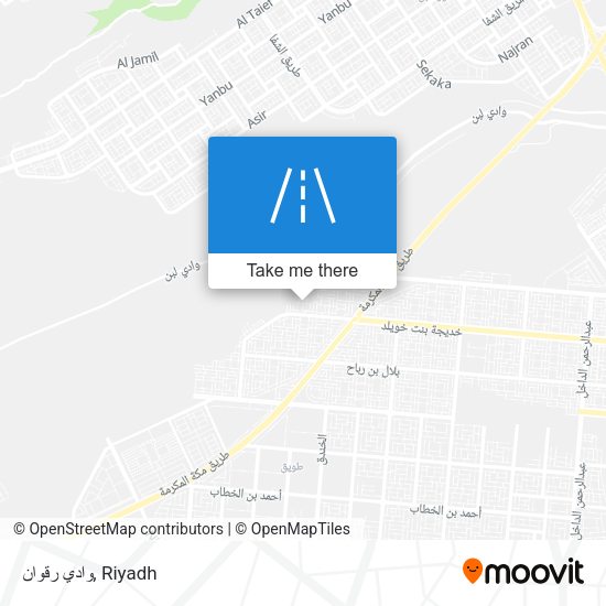 وادي رقوان map