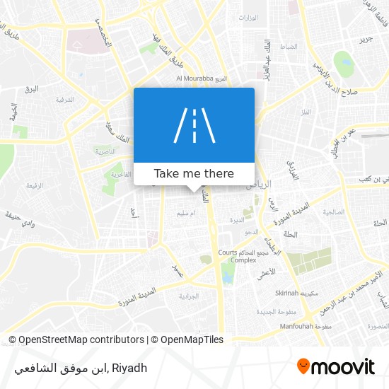 ابن موفق الشافعي map