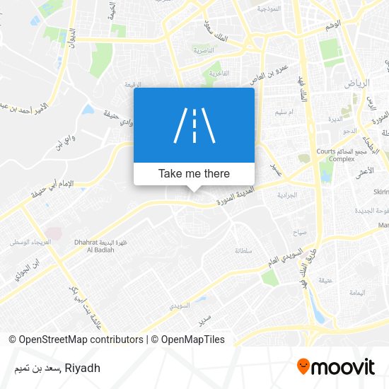 سعد بن تميم map