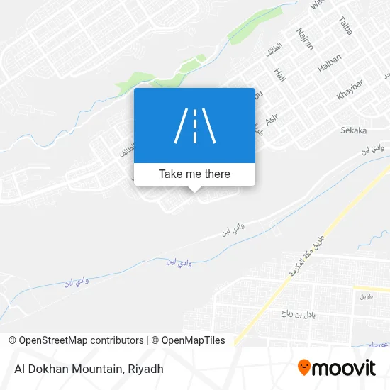 Al Dokhan Mountain map