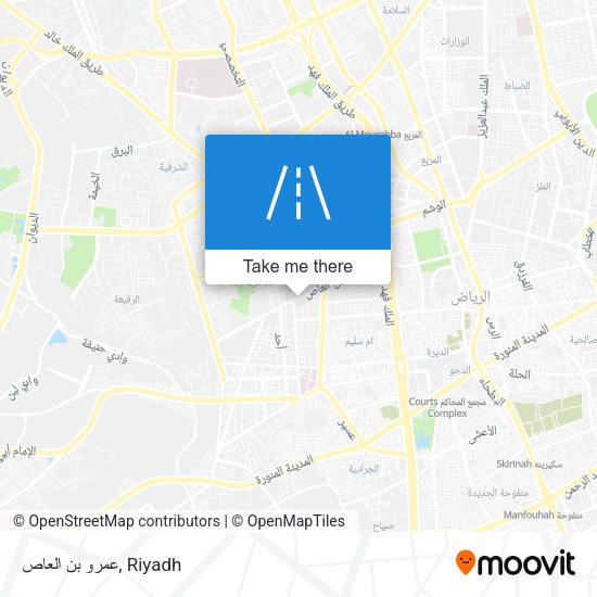 عمرو بن العاص map