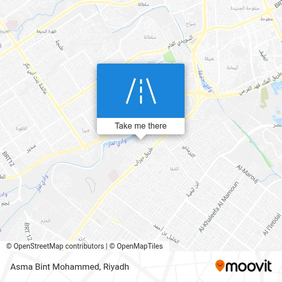 Asma Bint Mohammed map