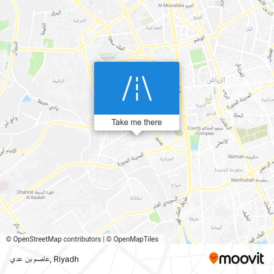 عاصم بن عدي map