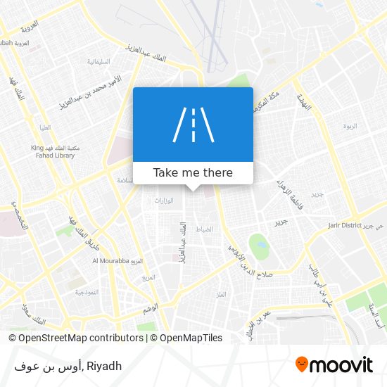 أوس بن عوف map