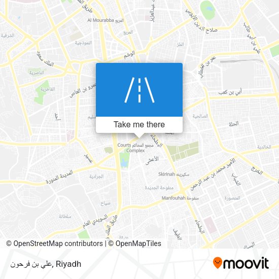 علي بن فرحون map
