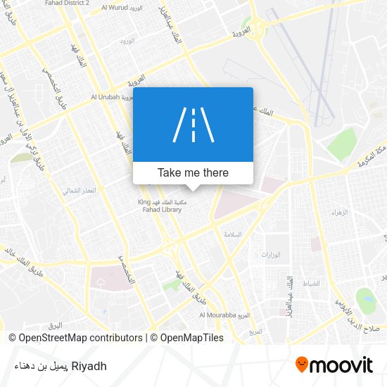 يميل بن دهناء map