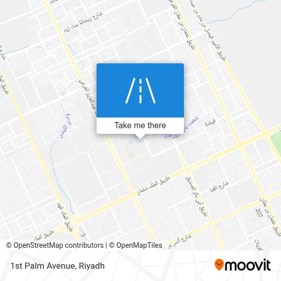 1st Palm Avenue map