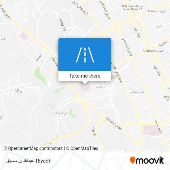 عبدالله بن صديق map