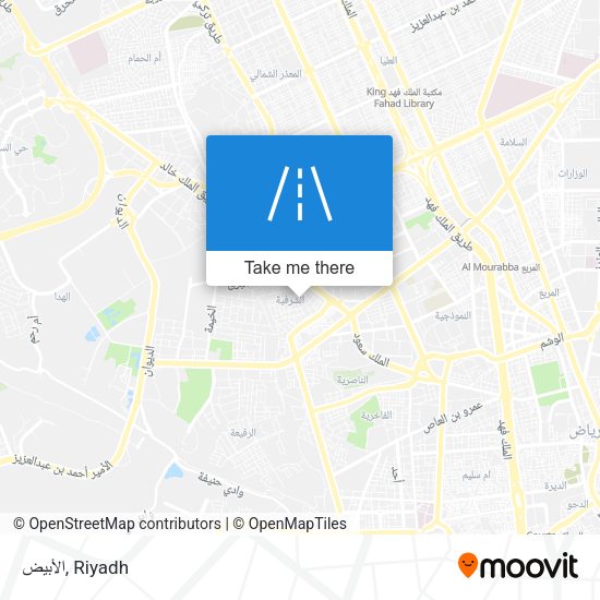 الأبيض map