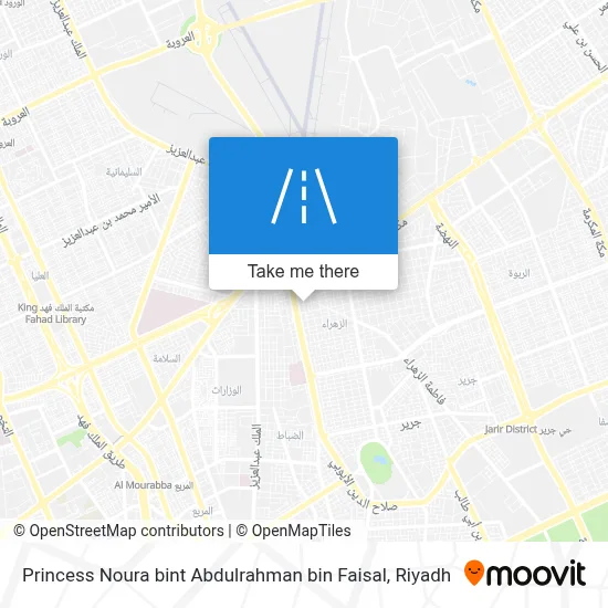 الأميرة نورة بنت عبدالرحمن بن فيصل map