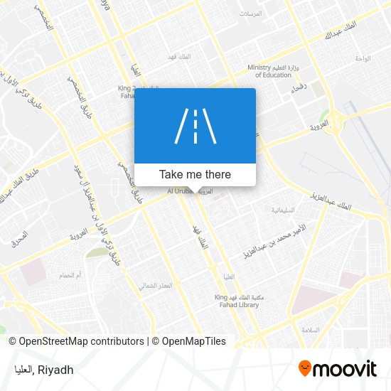 العليا map