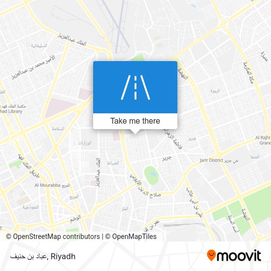 عباد بن حنيف map