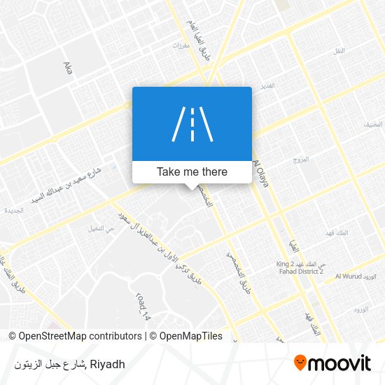 شارع جبل الزيتون map