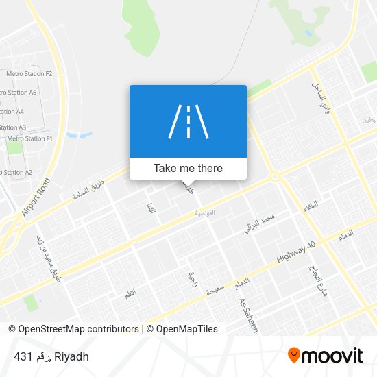 رقم 431 map