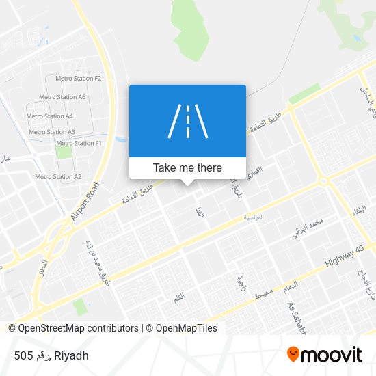 رقم 505 map