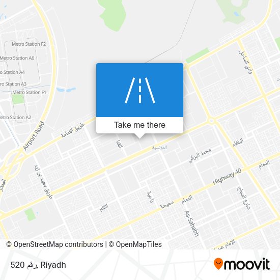 رقم 520 map
