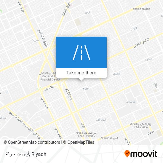 أوس بن حارثة map
