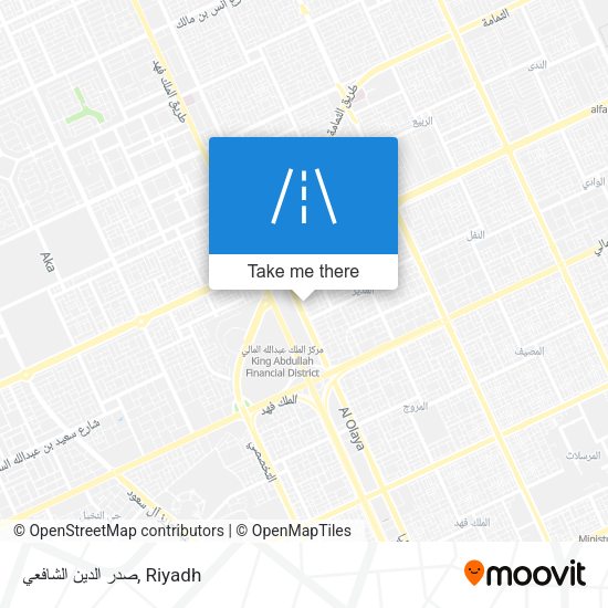 صدر الدين الشافعي map
