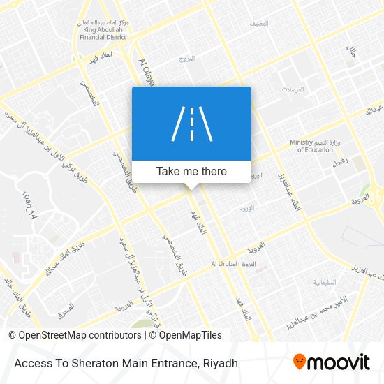 Access To Sheraton Main Entrance map