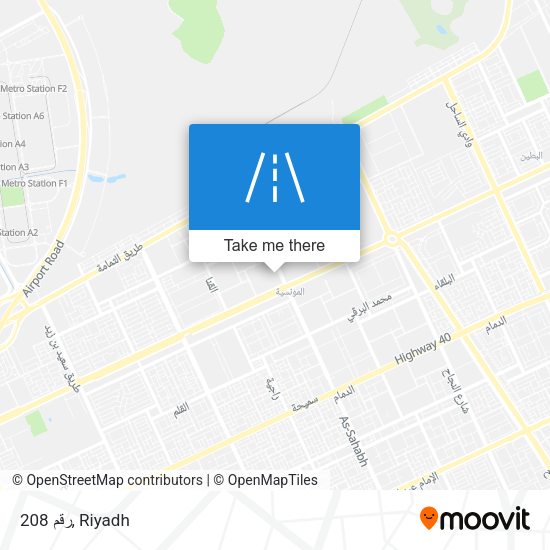 رقم 208 map