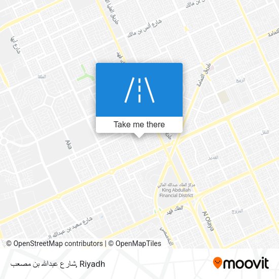 شارع عبدالله بن مصعب map