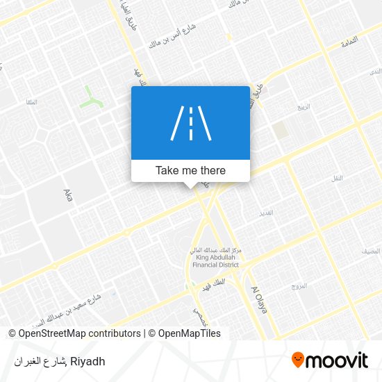 شارع الغبران map