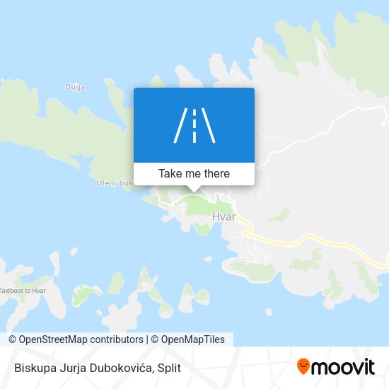 Biskupa Jurja Dubokovića map