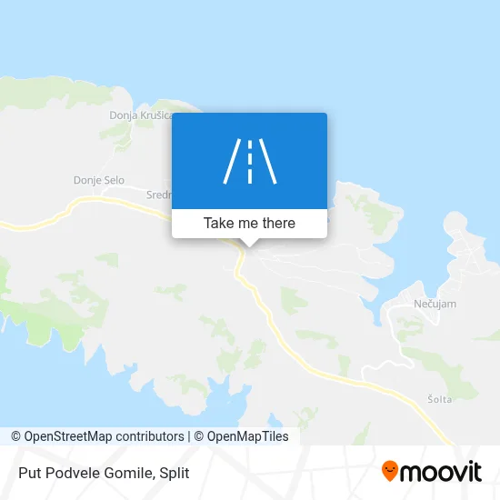 Put Podvele Gomile map