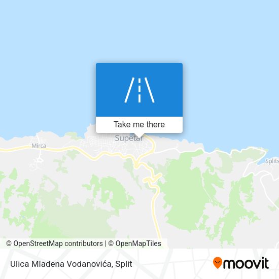 Ulica Mladena Vodanovića map