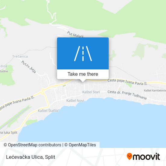 Lećevačka Ulica map