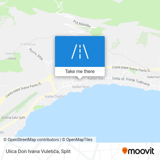 Ulica Don Ivana Vuletića map