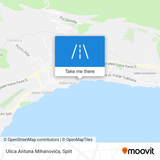 Ulica Antuna Mihanovića map