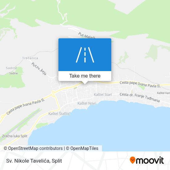 Sv. Nikole Tavelića map