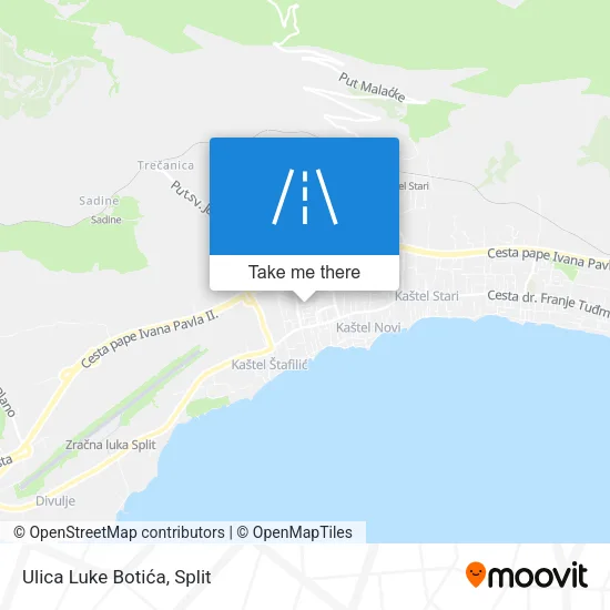 Ulica Luke Botića map