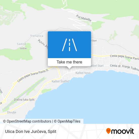 Ulica Don Ive Jurčeva map