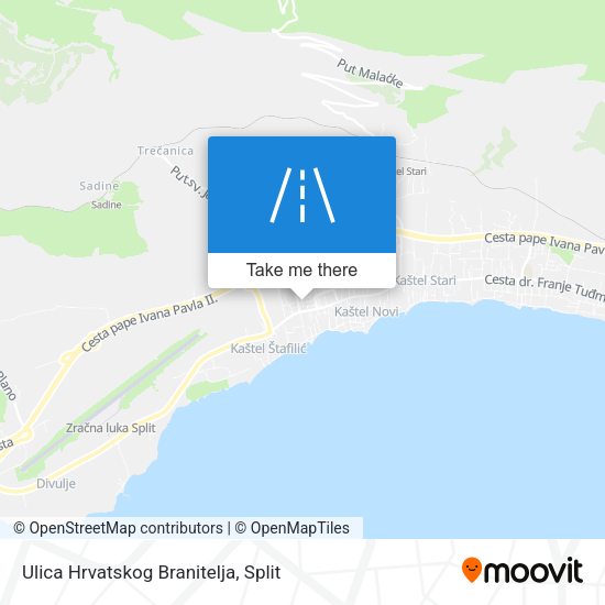 Ulica Hrvatskog Branitelja map