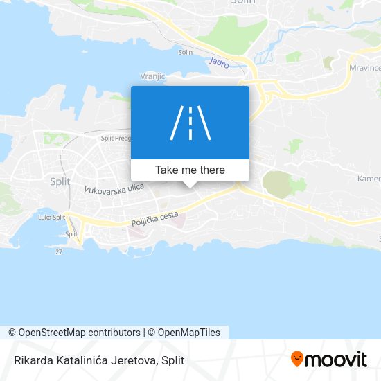 Rikarda Katalinića Jeretova map
