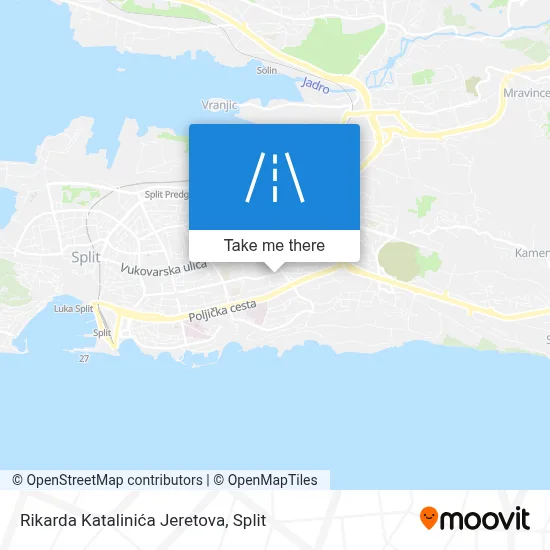 Rikarda Katalinića Jeretova map