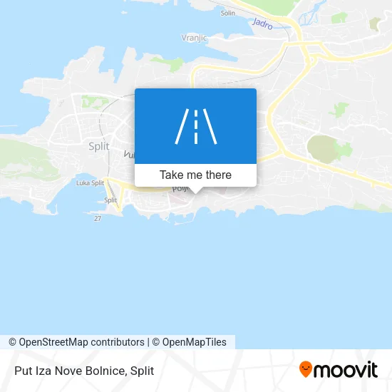 Put Iza Nove Bolnice map