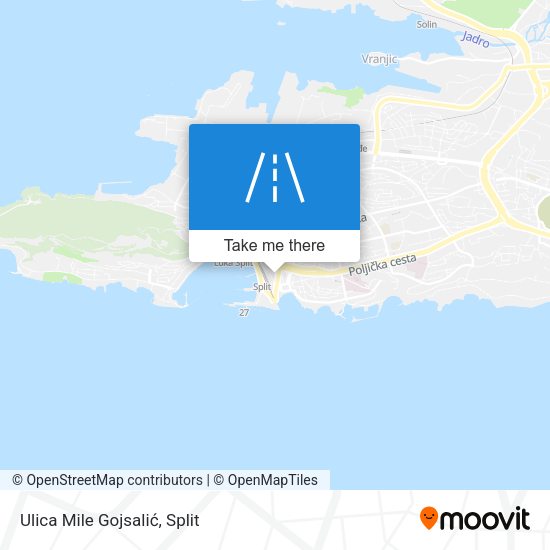 Ulica Mile Gojsalić map