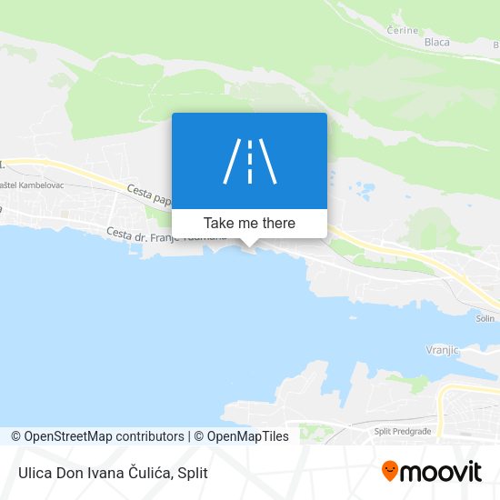 Ulica Don Ivana Čulića map