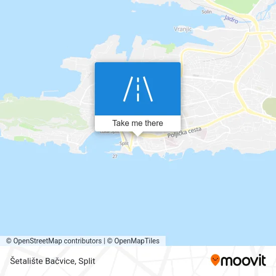 Šetalište Bačvice map