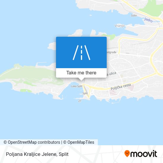 Poljana Kraljice Jelene map