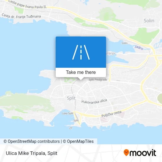 Ulica Mike Tripala map