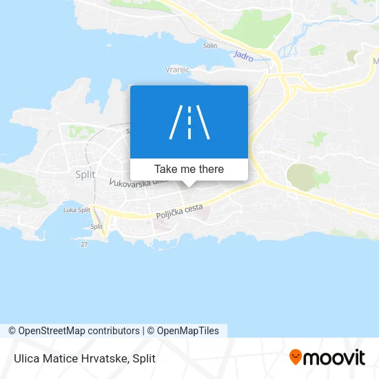 Ulica Matice Hrvatske map