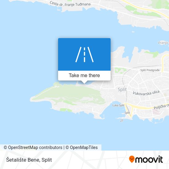 Šetalište Bene map