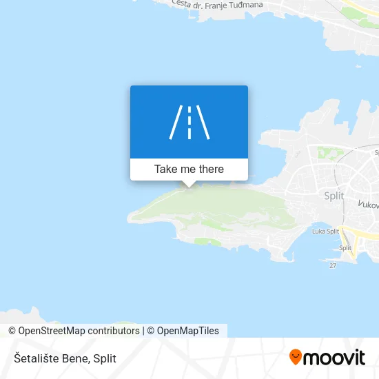 Šetalište Bene map