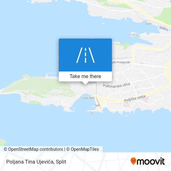 Poljana Tina Ujevića map