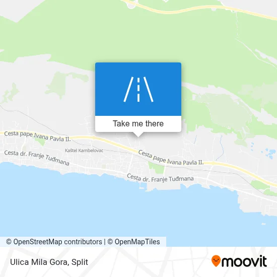 Ulica Mila Gora map